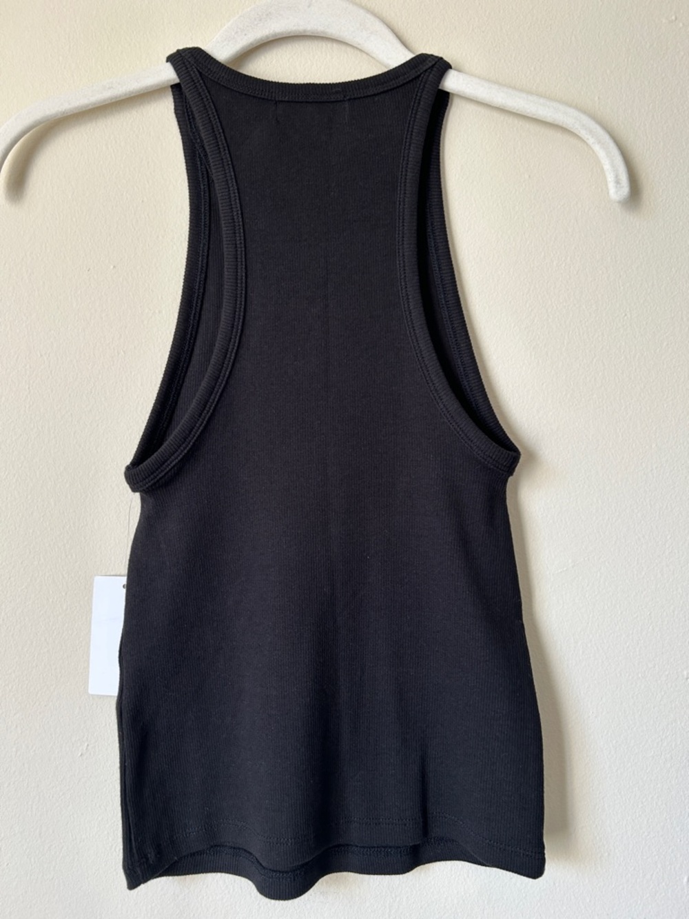 Good American Black Ribbed Racerback Tank - Picture 3 of 4
